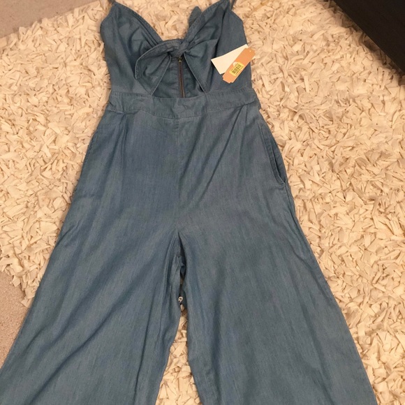 gianni bini denim jumpsuit